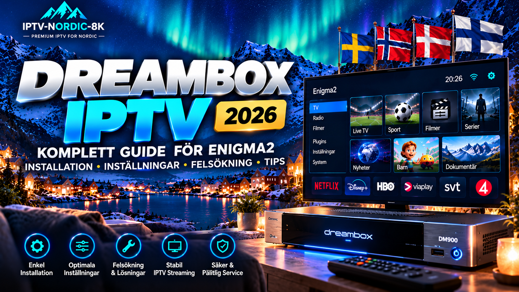 Dreambox IPTV 2026: installation och kompatibilitet