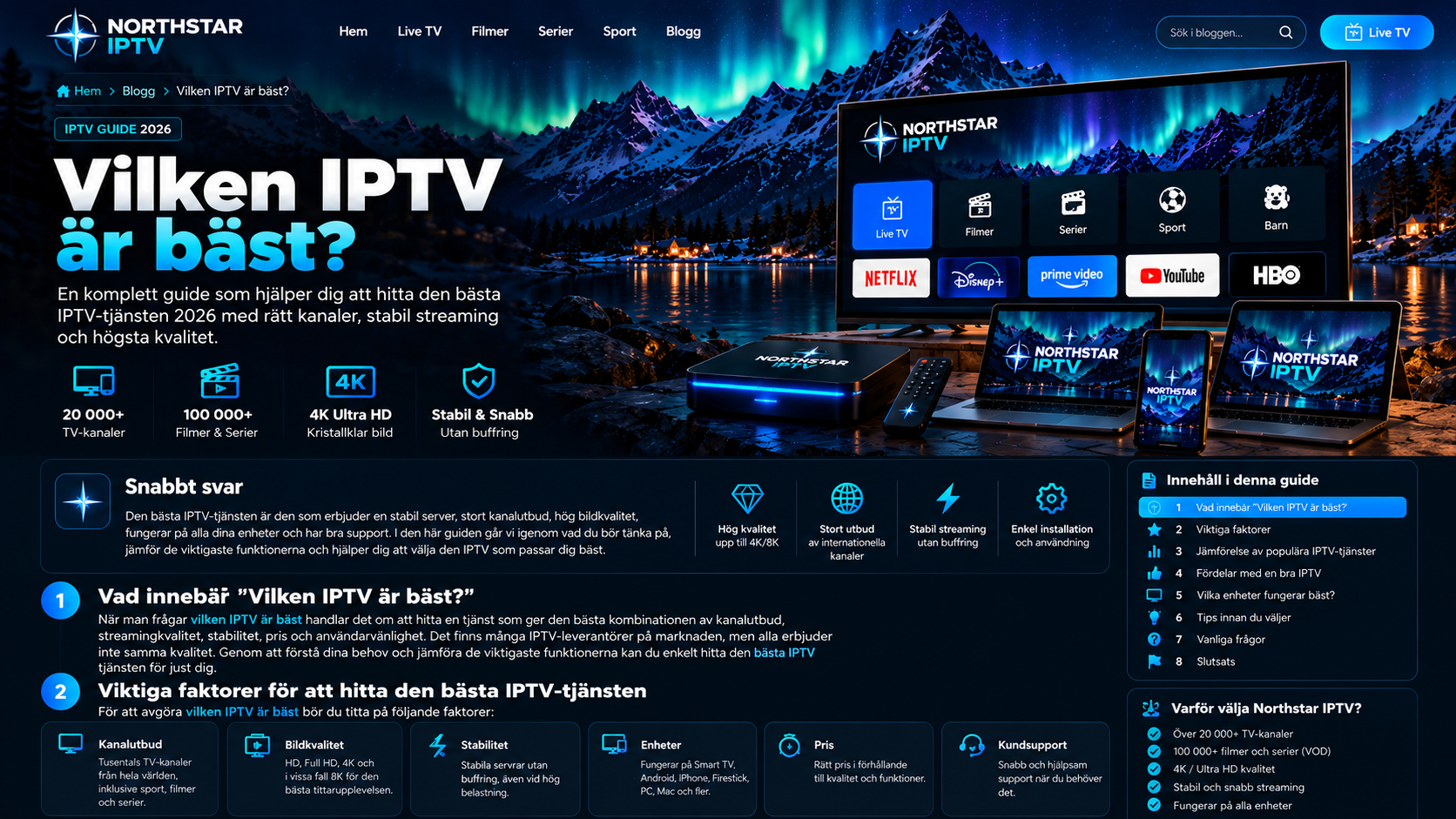 Vilken IPTV är bäst 2026? Ultimata guiden för att jämföra IPTV